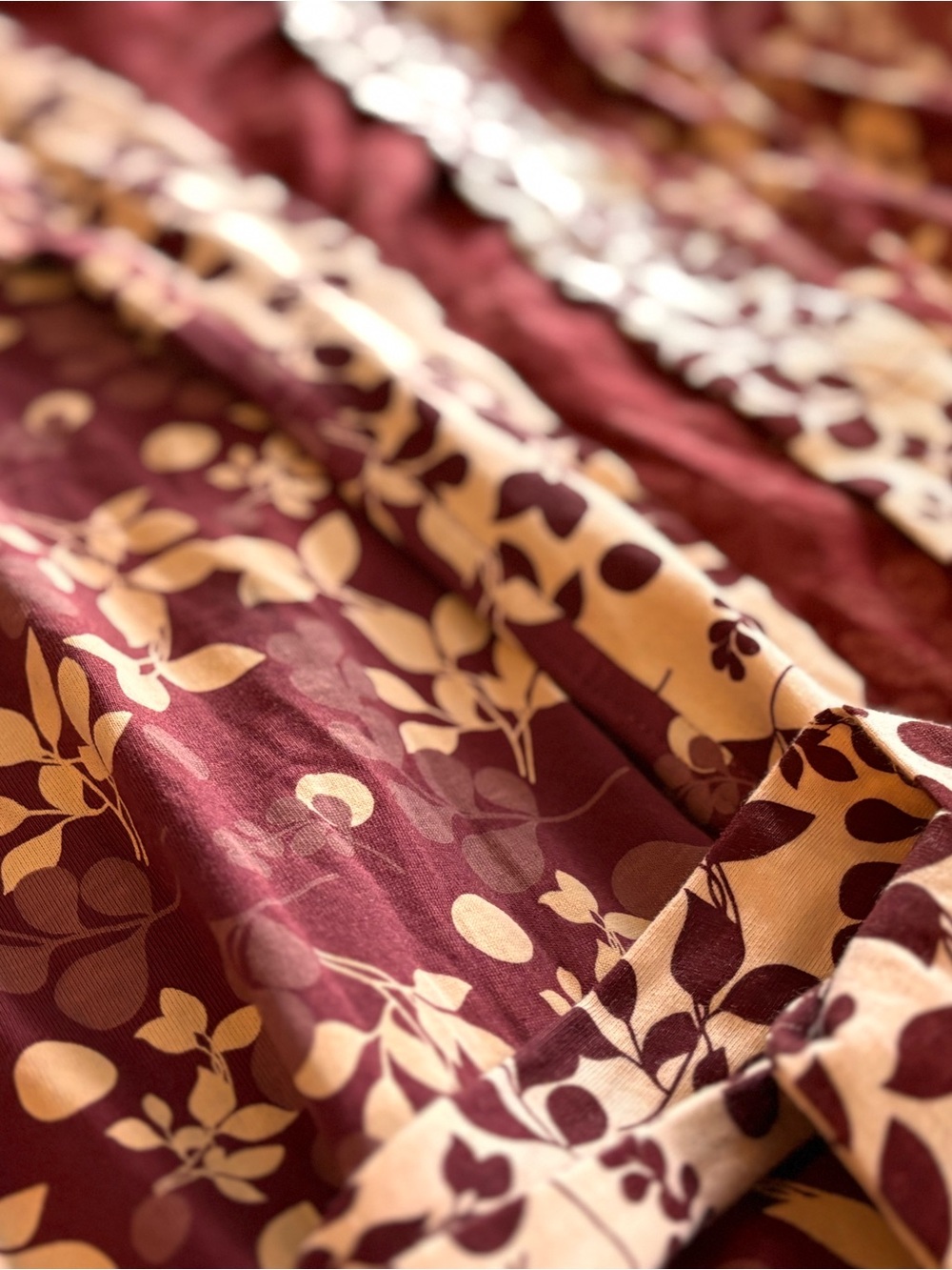 Pact XL/XXL Floral Pajama Short Robe - Picture 3 of 12